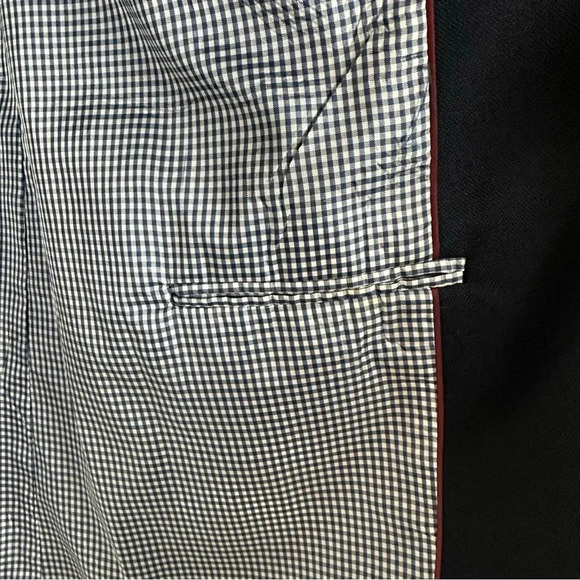 Stafford Men’s Wool Blazer Size 46R Navy Gold Button Single Breasted - Picture 9 of 12